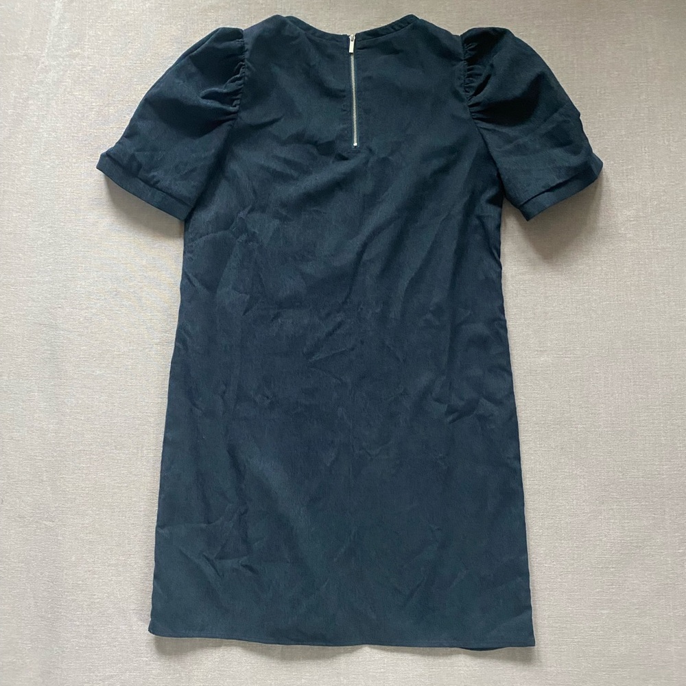 Molly Bracken NWT navy corduroy puff sleeve boho casual dress size S - Picture 7 of 12